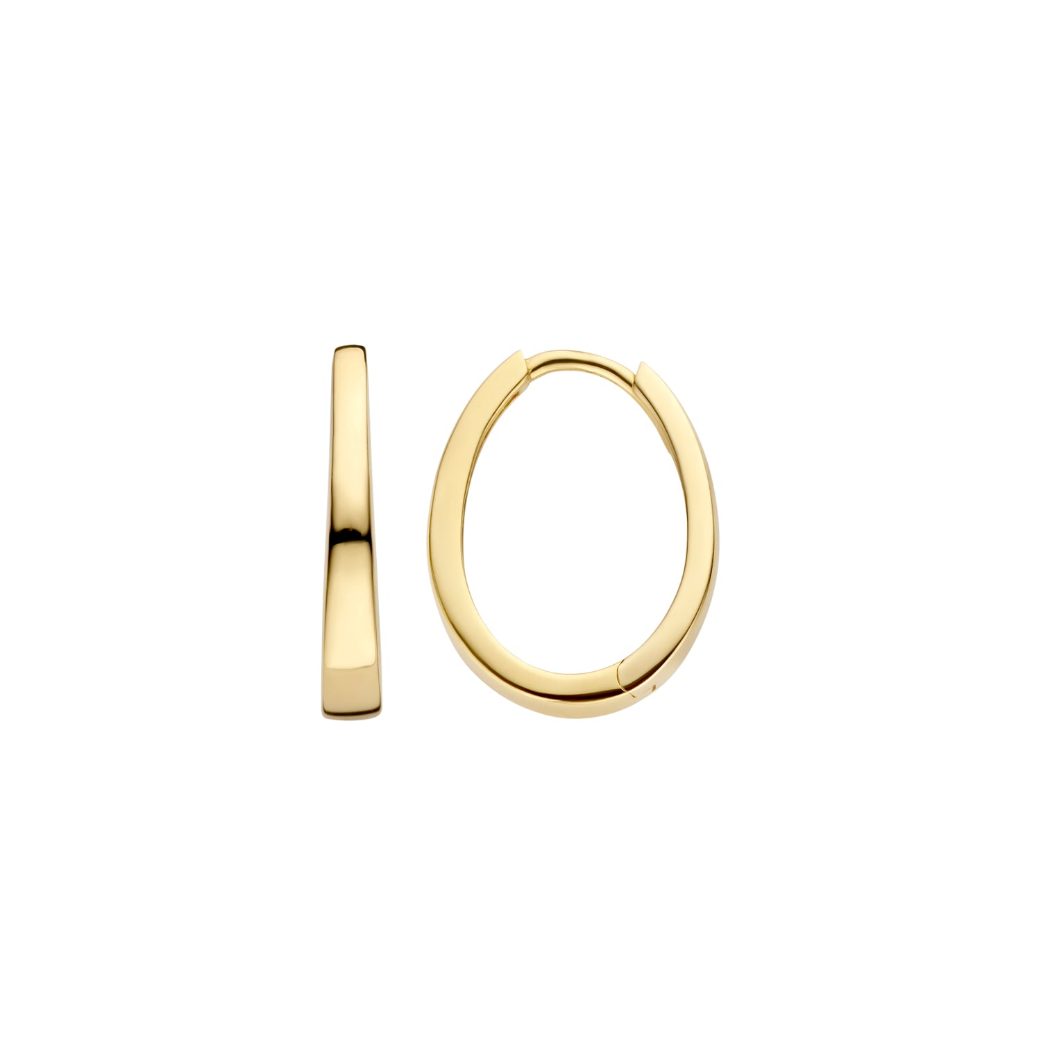 Ovalia – Ovale Creolen aus 585 Gelbgold