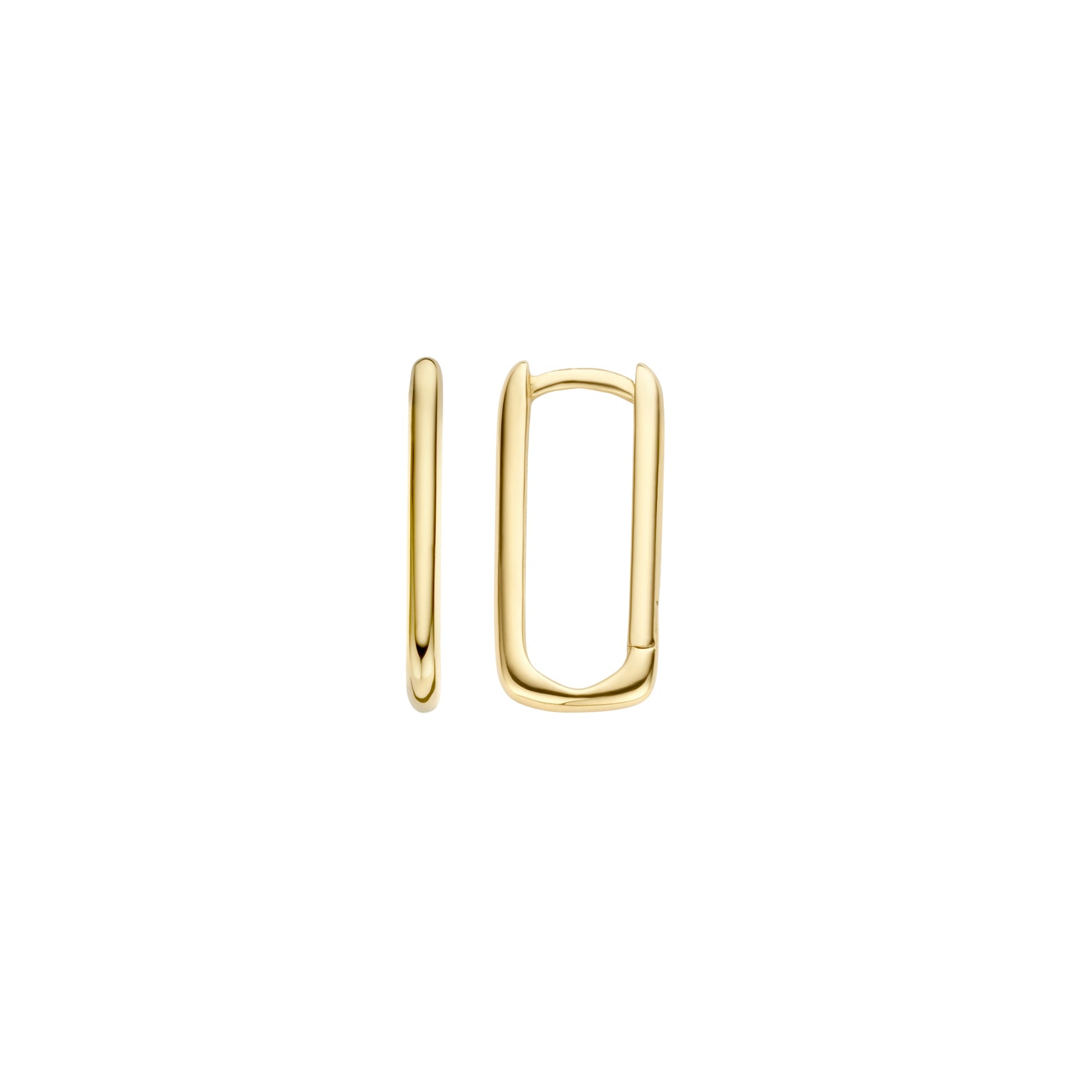 GIORO Linea – Rechteckige Creolen aus 585 Gelbgold