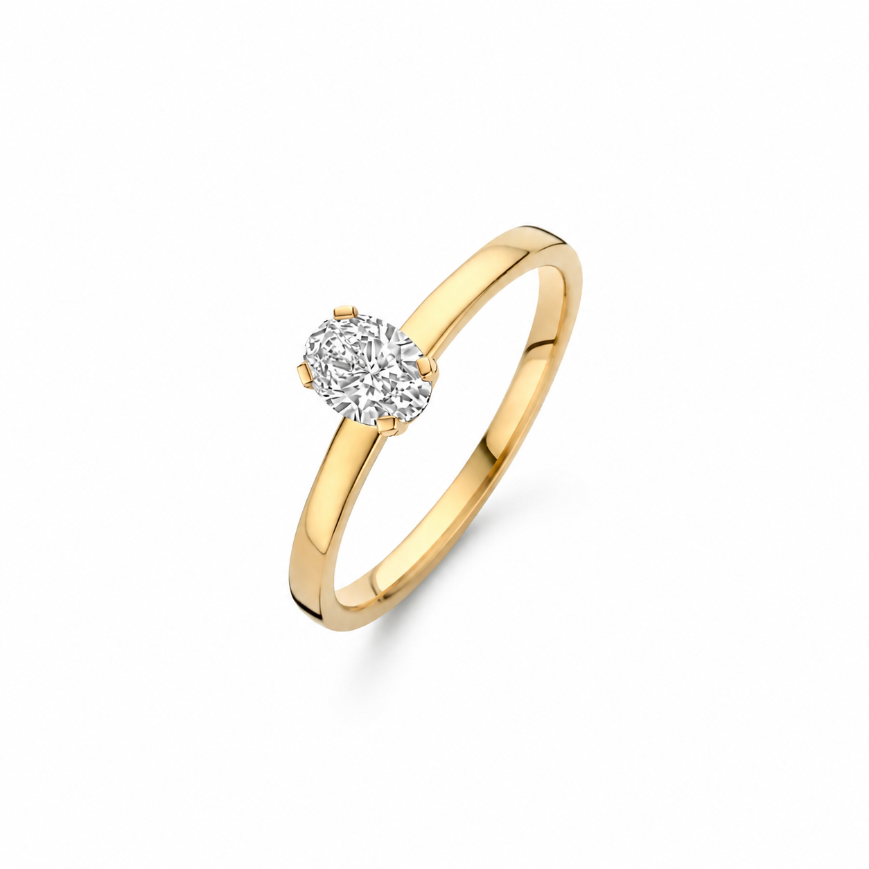 Giulia – Verlobungsring aus 585 Gelbgold mit ovalem Lab Grown Diamant 0,50 ct D/VS1