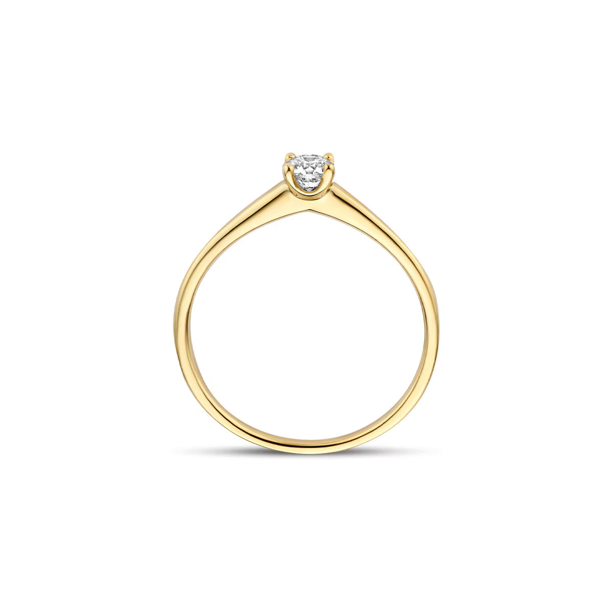 LUCERA – Verlobungsring & Damenring 585 Gelbgold mit Lab Grown Diamant, 0,20 ct