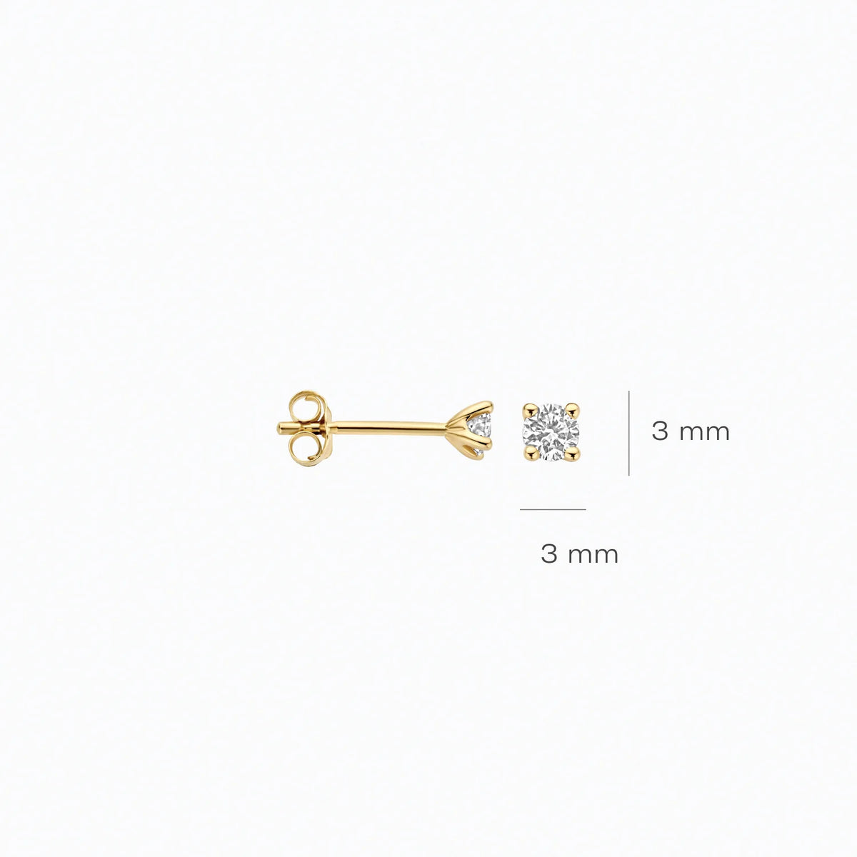 LUCERA – Ohrstecker 585 Gelbgold mit Lab Grown Diamanten, 0,20 ct