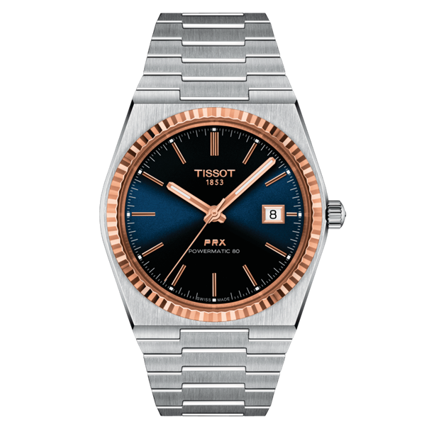 T931.407.41.041.00 Tissot PRX Powermatic 80 Stahl & 18K Goldlünette