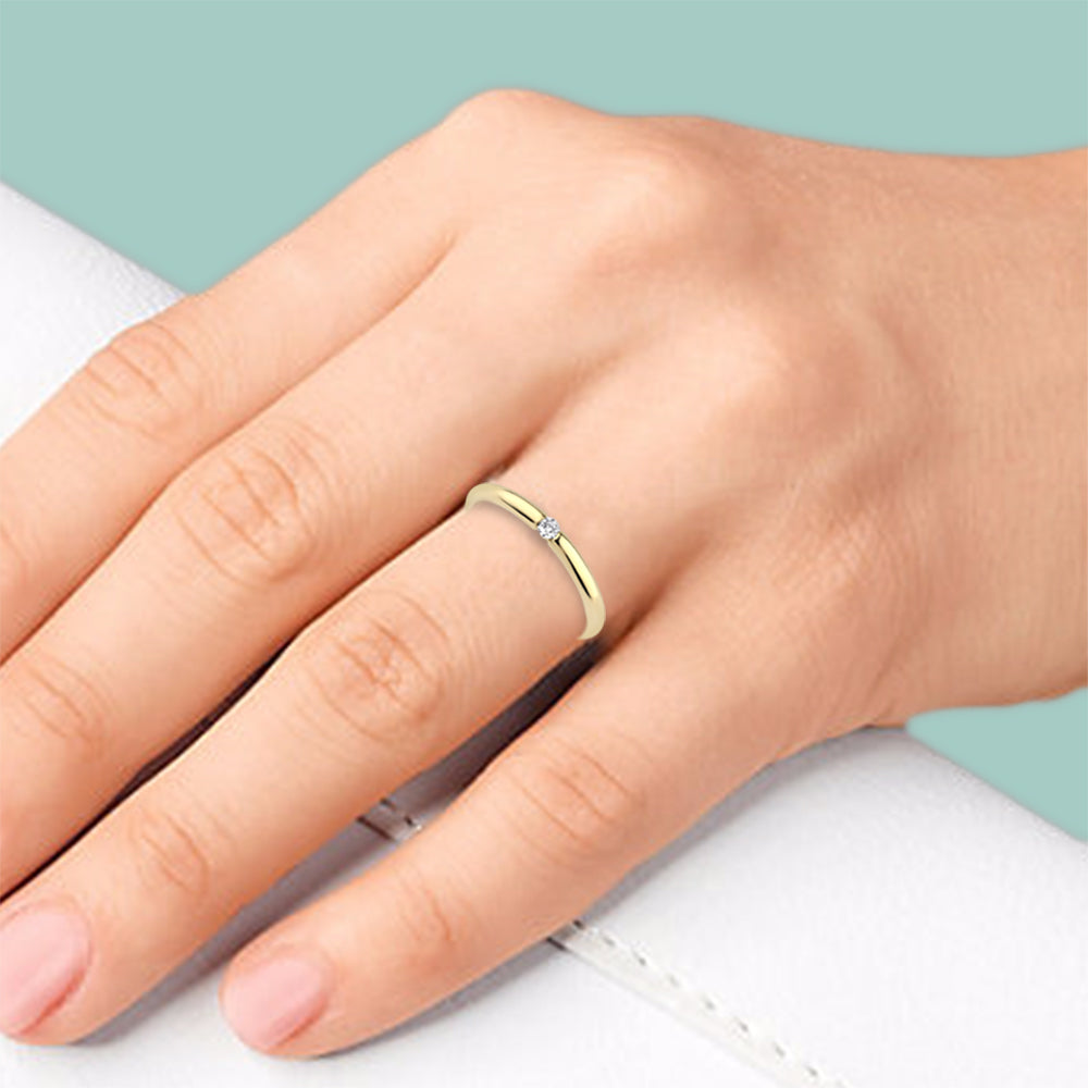 GIORO Antonella Damenring 585 Gold mit 0,06ct Brillant