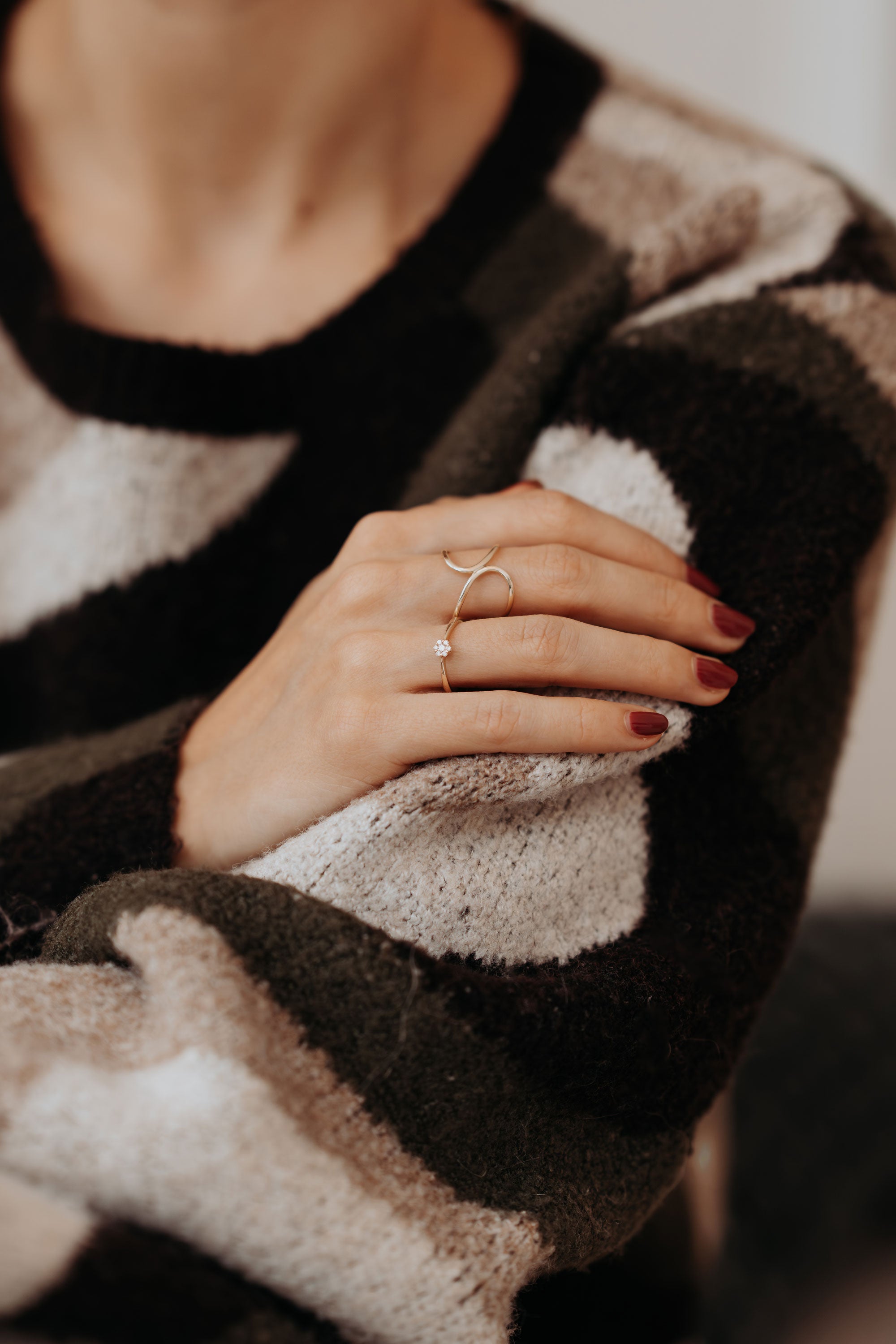 Ring Evara aus 585er Gelbgold – Geschwungenes Design