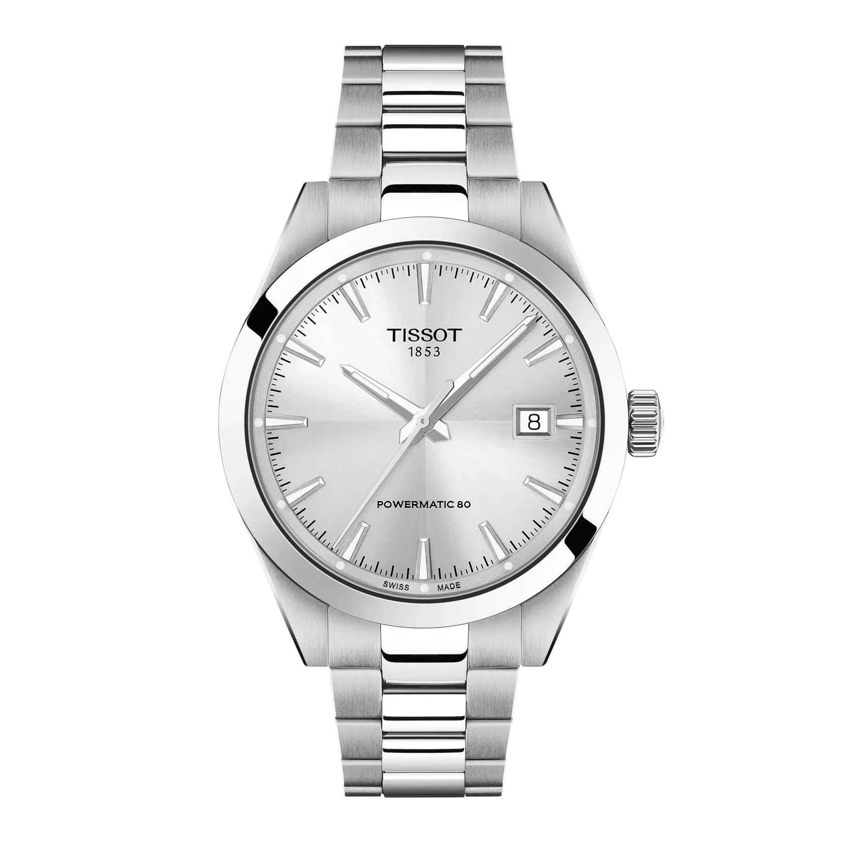Tissot Gentleman 38 mm Silber Edelstahl Ref T1658071103100