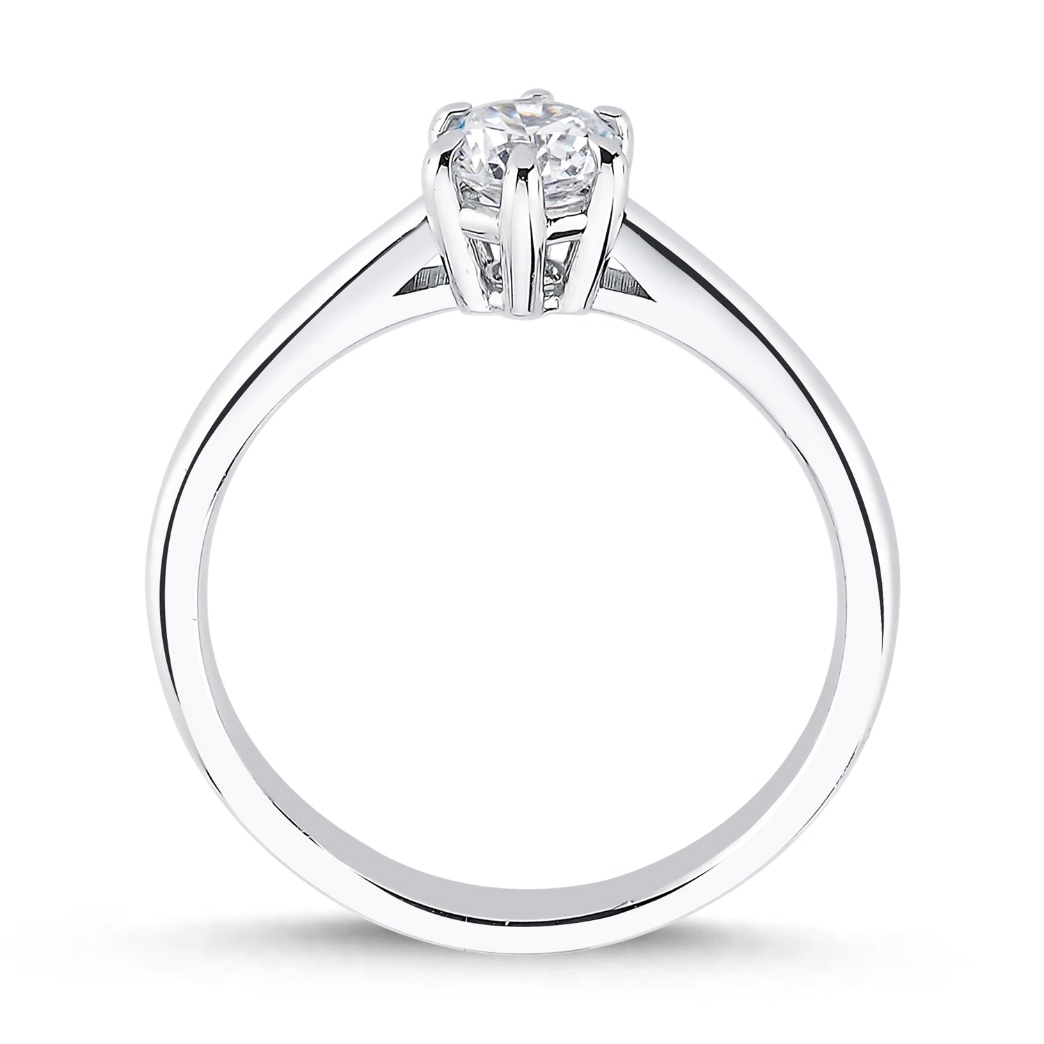 Eleganz pur: GIORO Feline 585 Weißgold Verlobungsring mit 0,20ct Brillant