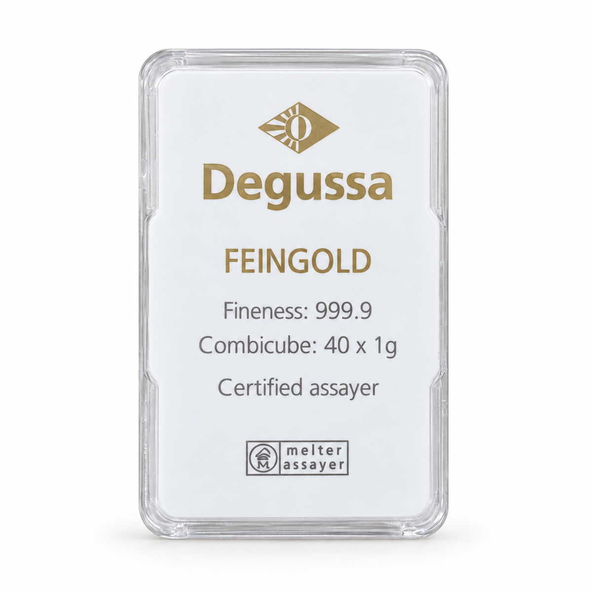 Degussa CombiCube Goldbarren 40 × 1 g – 40 g Feingold 999,9