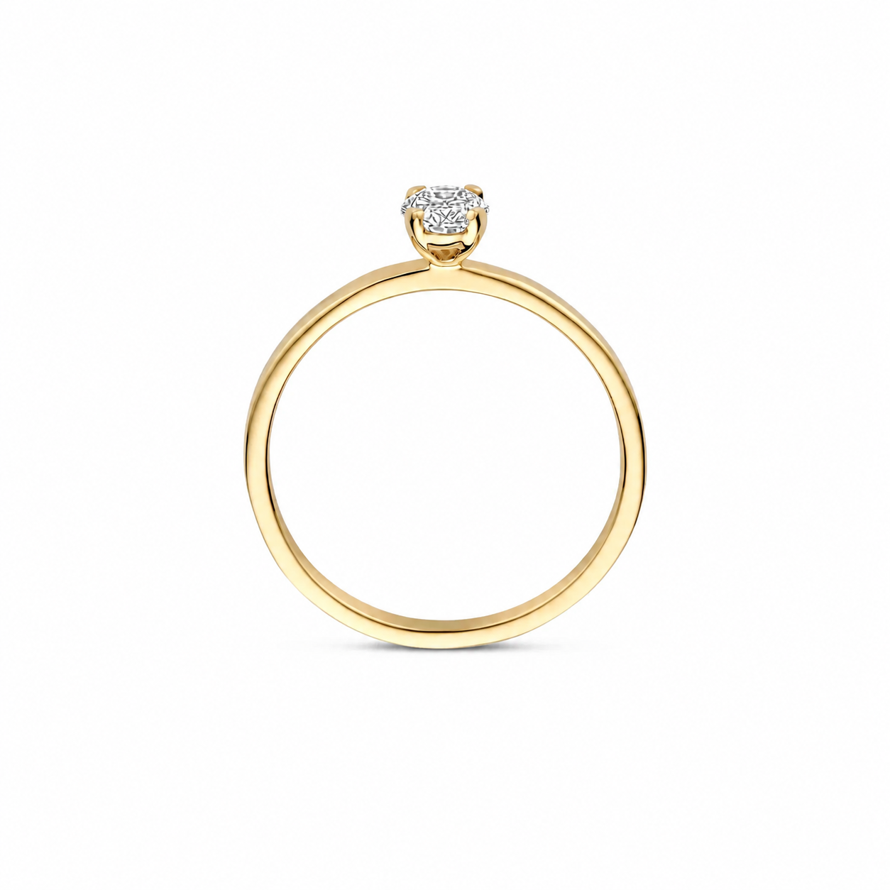 Giulia – Verlobungsring aus 585 Gelbgold mit ovalem Lab Grown Diamant 0,50 ct D/VS1