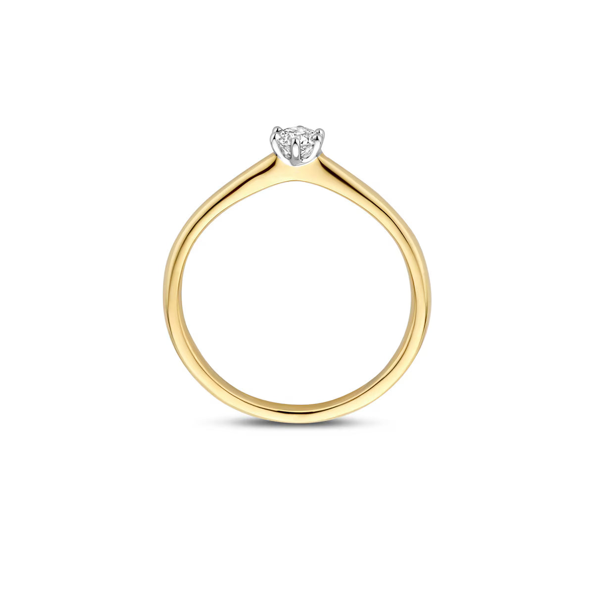 GIORO Lumina – 585 Gold Damenring & Verlobungsring mit Labordiamant