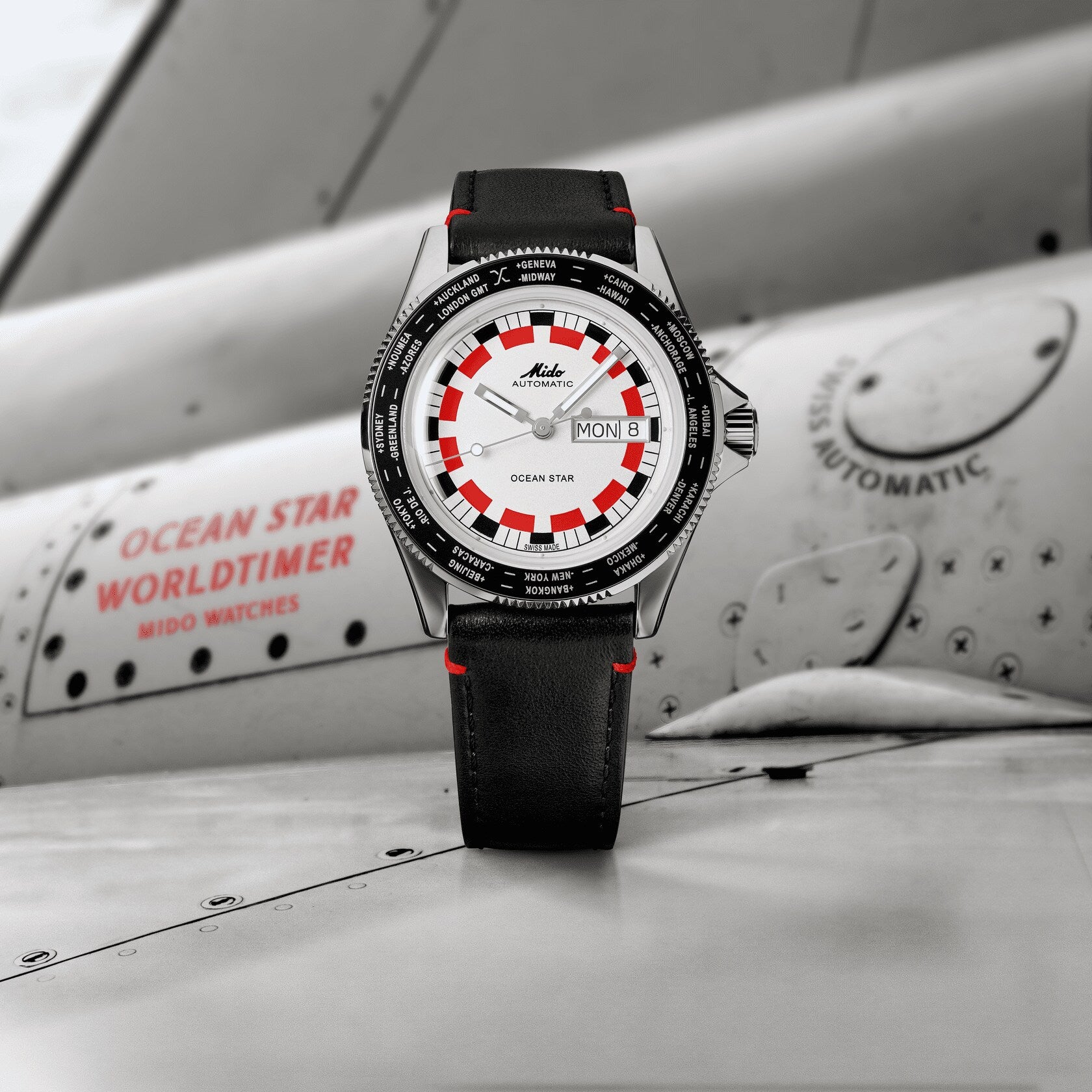 MIDO Ocean Star Worldtimer  M026.830.16.030.00 - ∅ 40.5mm